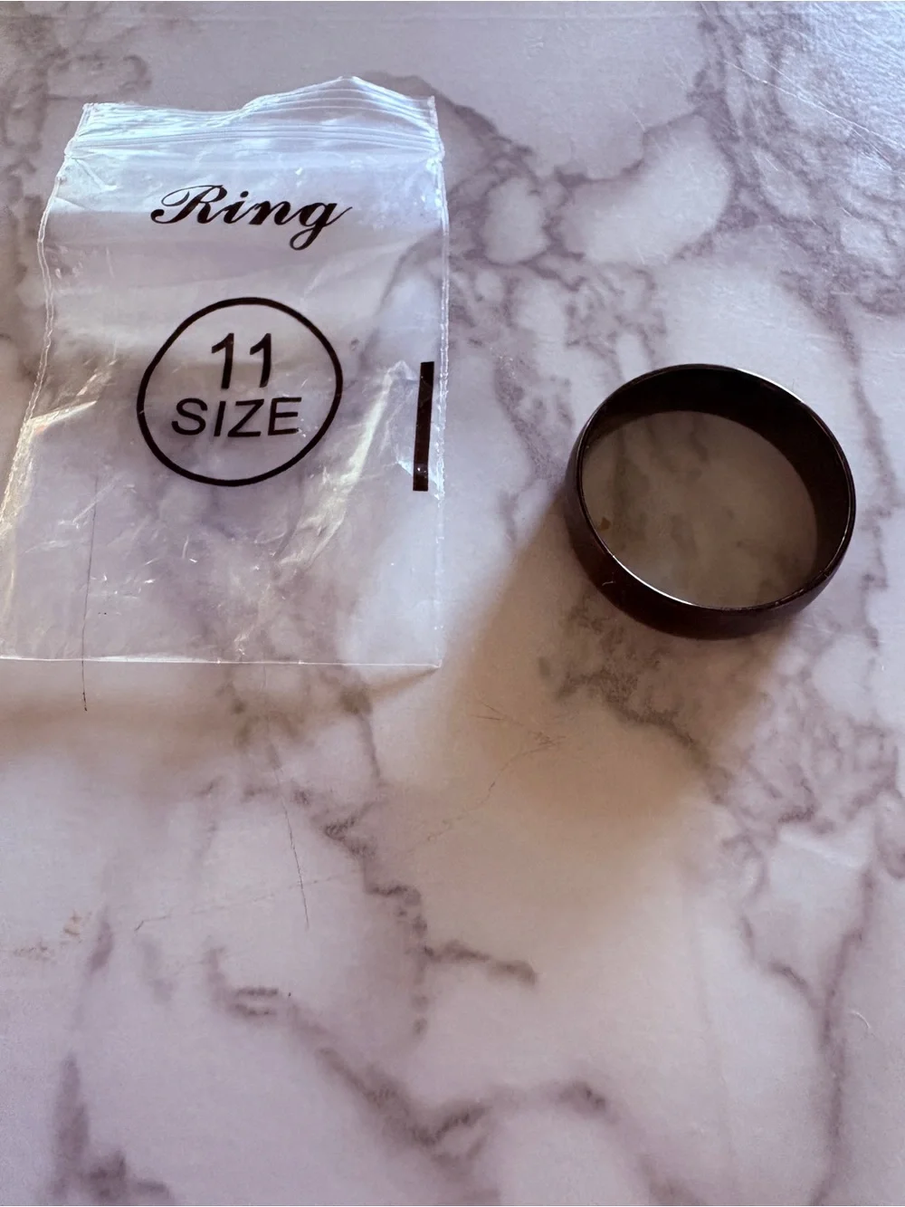 Ring Black Tungsten Carbide Men's size 11